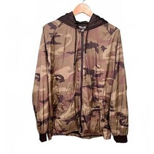 Primitive Skate Men's Streetwear Camo Jacket – Lightweight Hooded Windbreaker